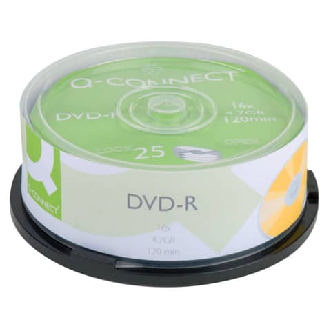 DVD-R Q-Connect Spindle 16x 120 min non stampabile conf.da 25 pezzi - KF00255